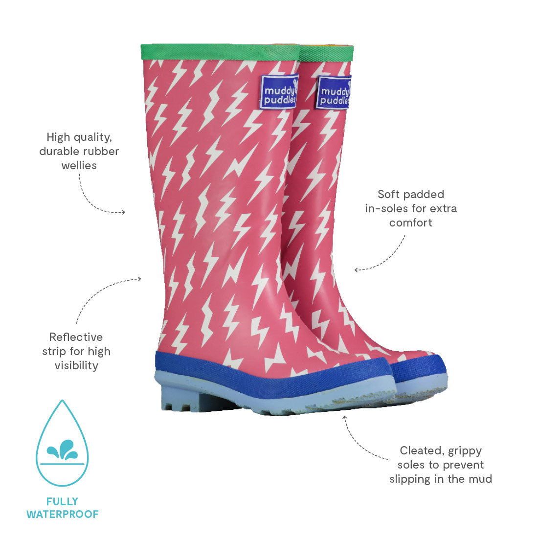 Puddlestomper Wellies Pink