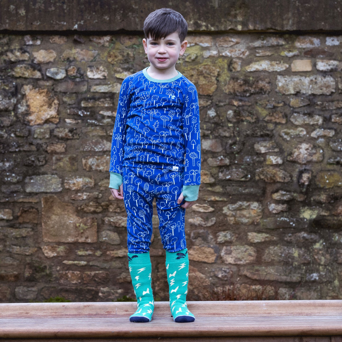 Kids Thermal Top Blue Forest