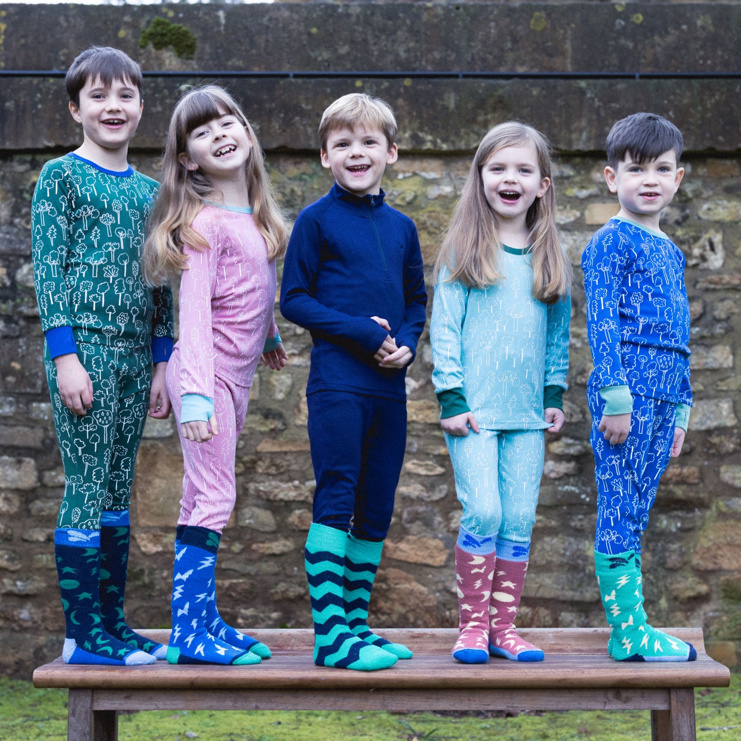 Kids Thermal Top Green Forest