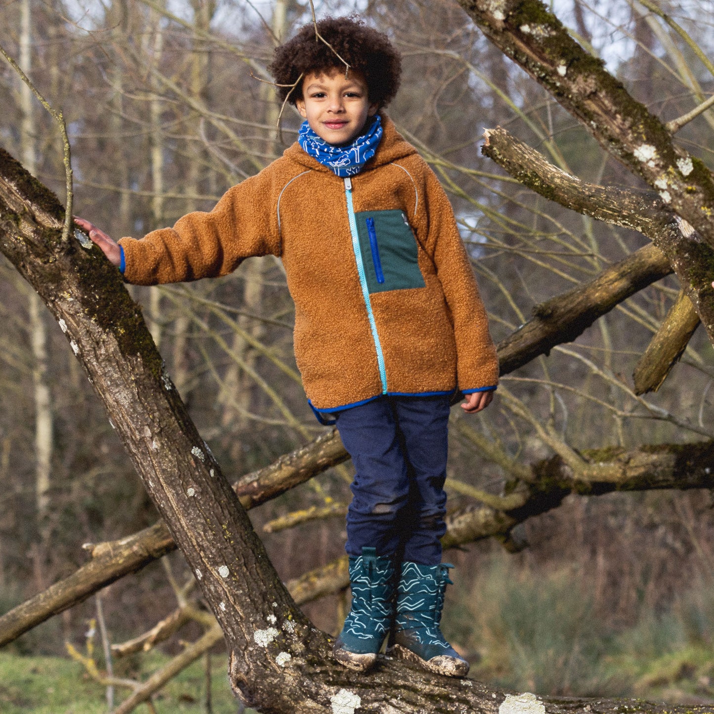 Borg Fleece Jacket Brown