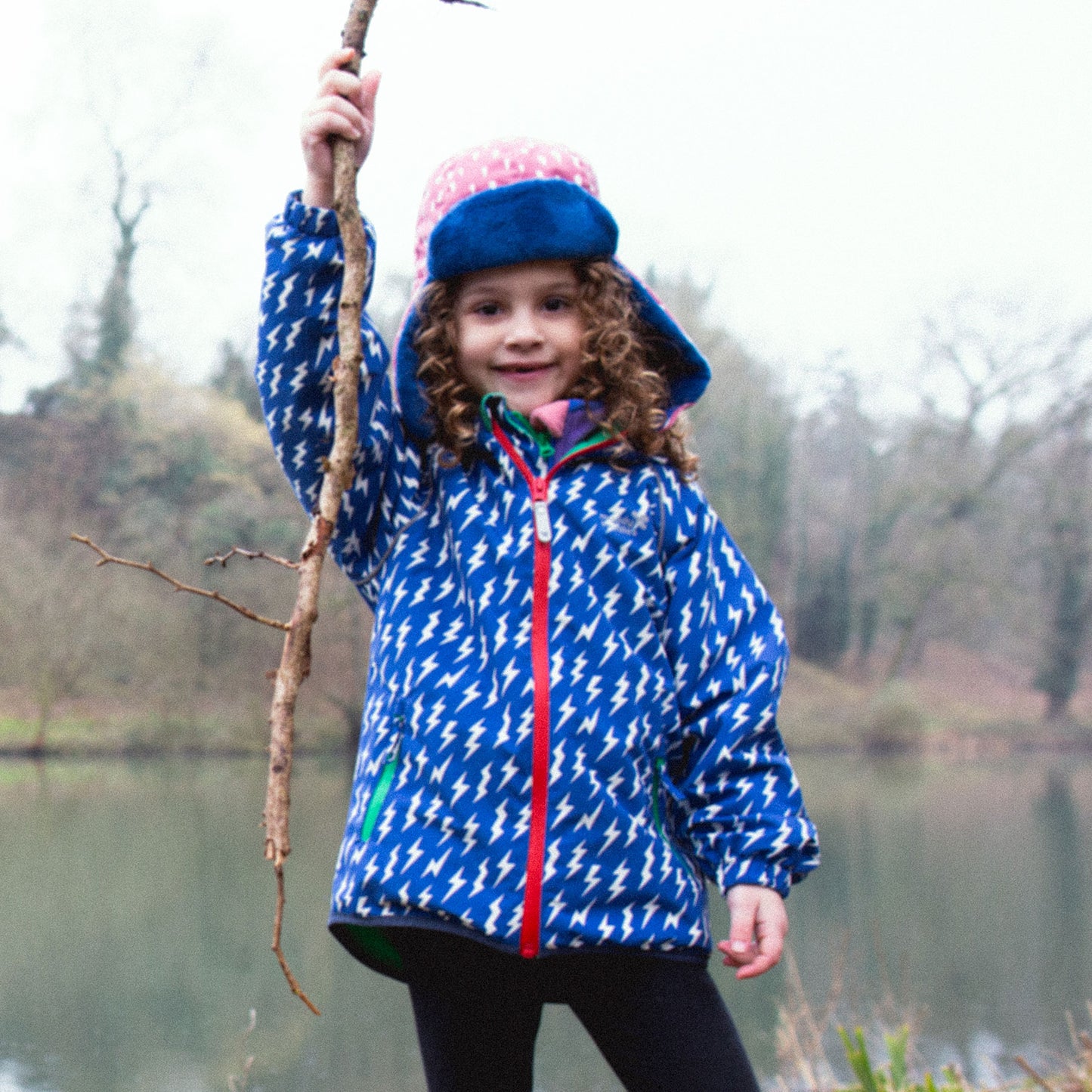 EcoSplash Waterproof Fleece Lined Jacket Blue Lightning