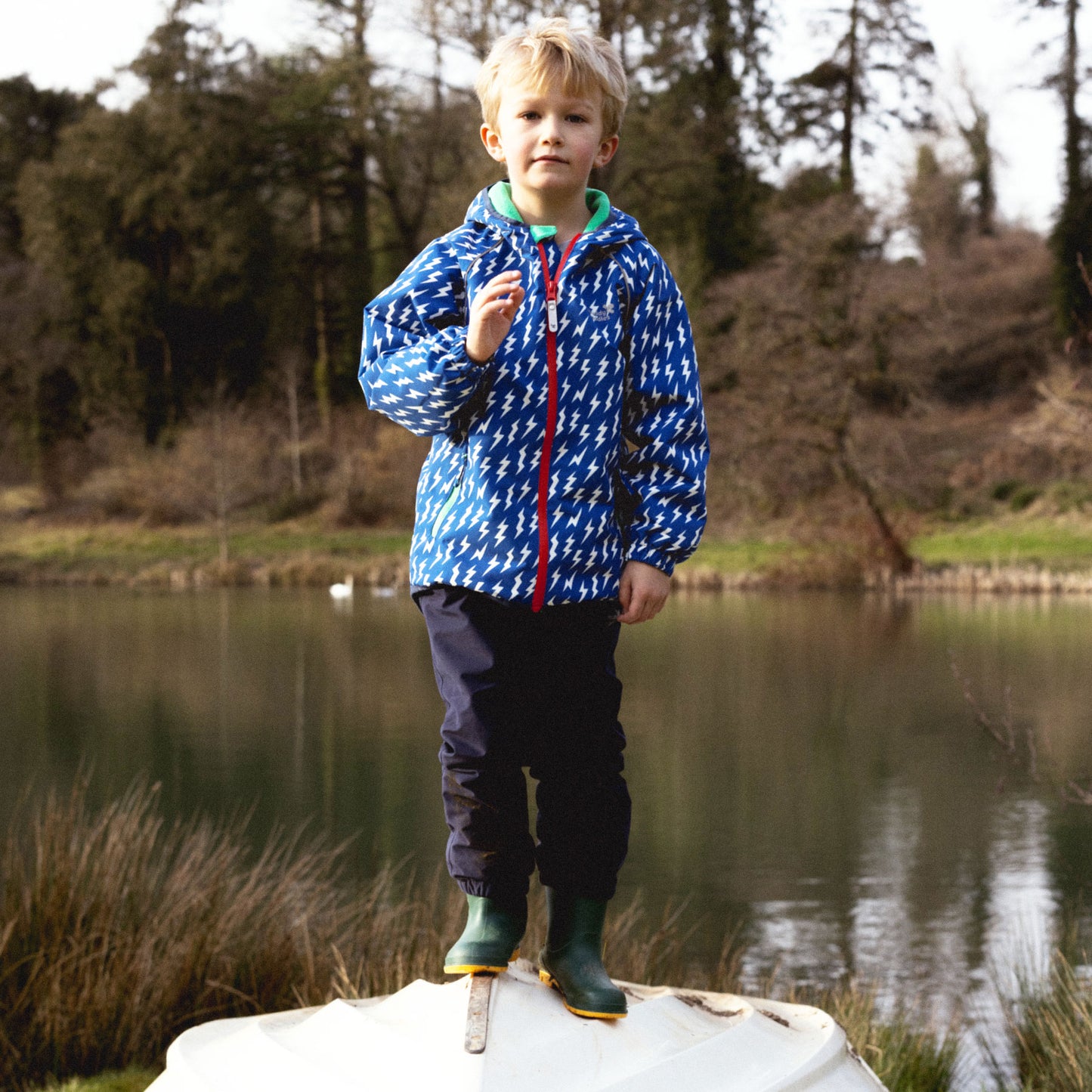 EcoSplash Waterproof Fleece Lined Jacket Blue Lightning