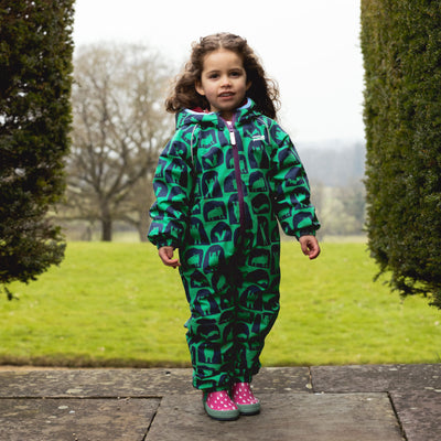 EcoSplash Waterproof Fleece Lined Puddle Suit Green Cave