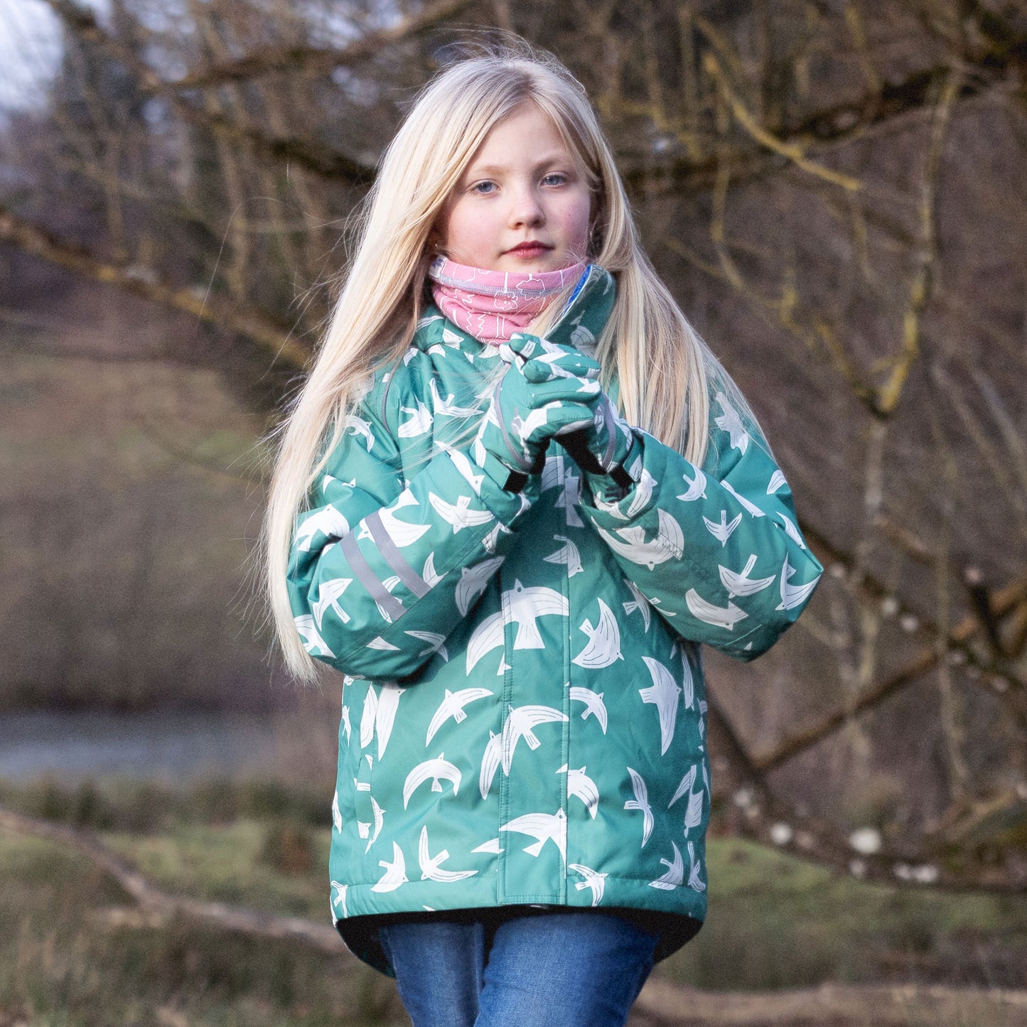 Thermal Snood Pink Forest