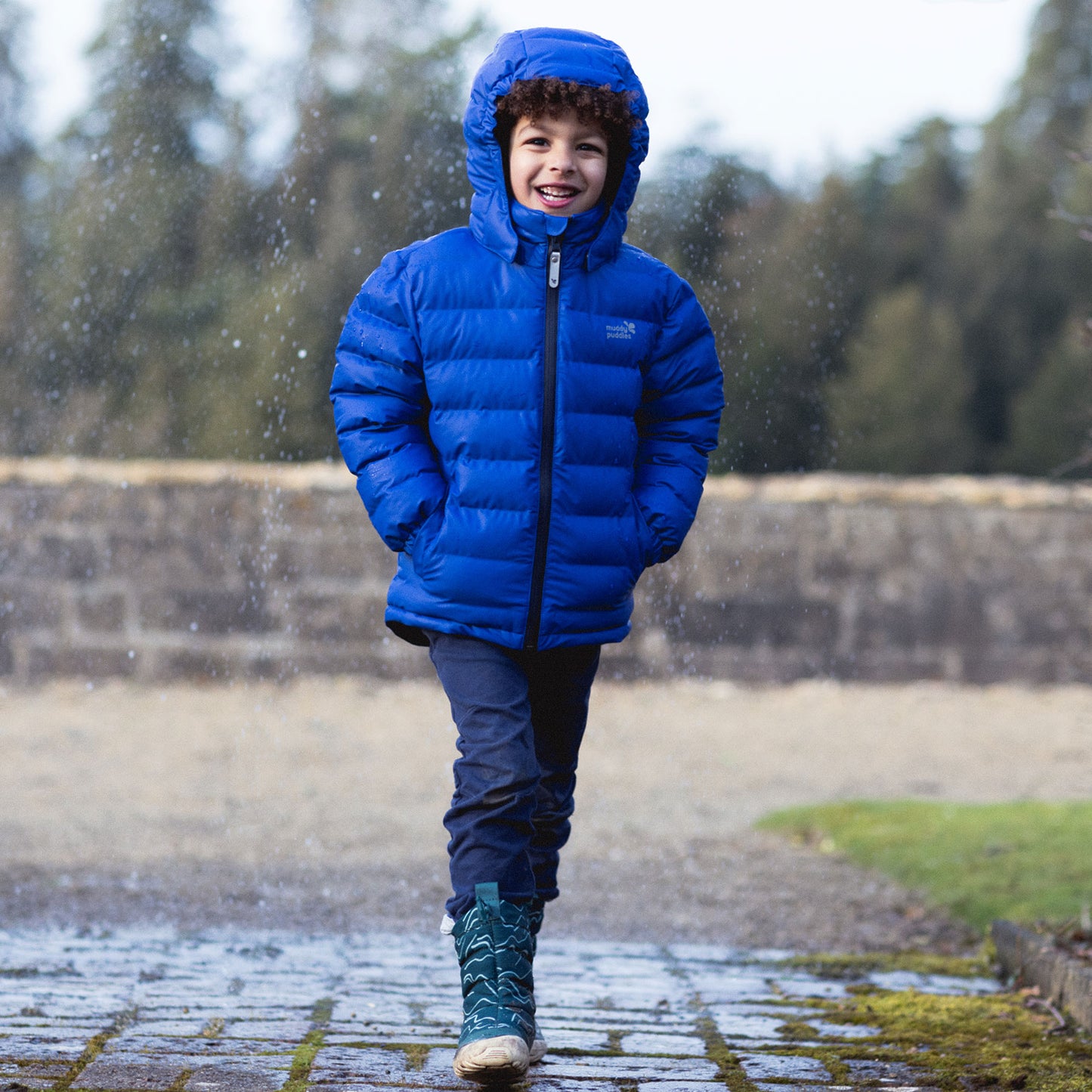 Waterproof Puffer Jacket Blue