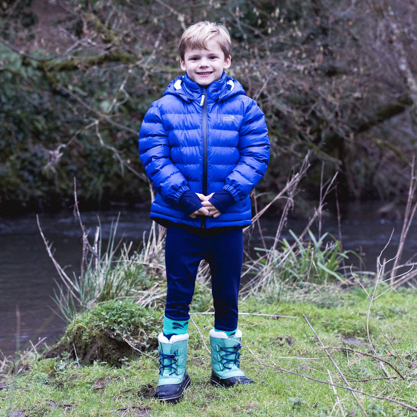 Waterproof Puffer Jacket Blue