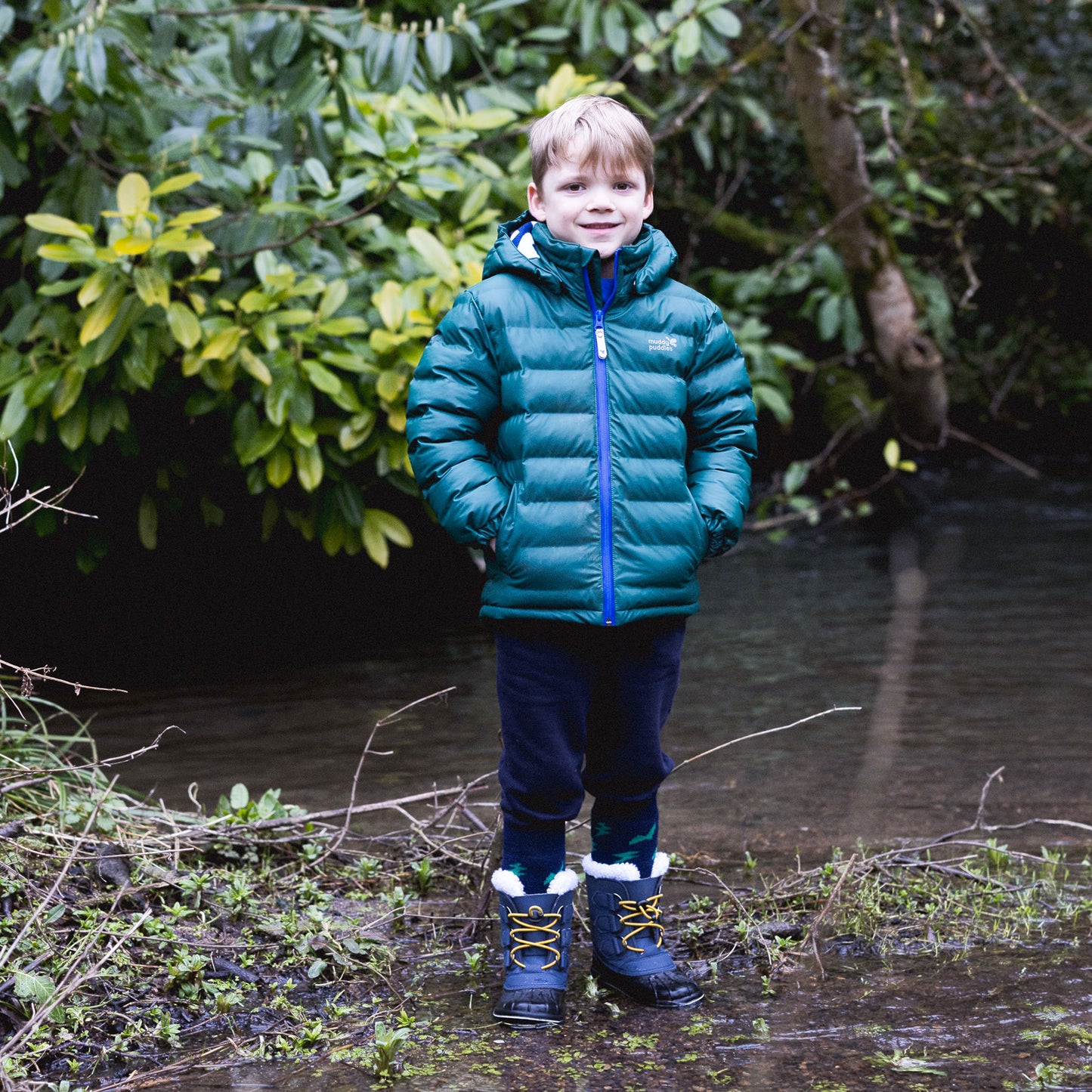 Waterproof Puffer Jacket Dark Green