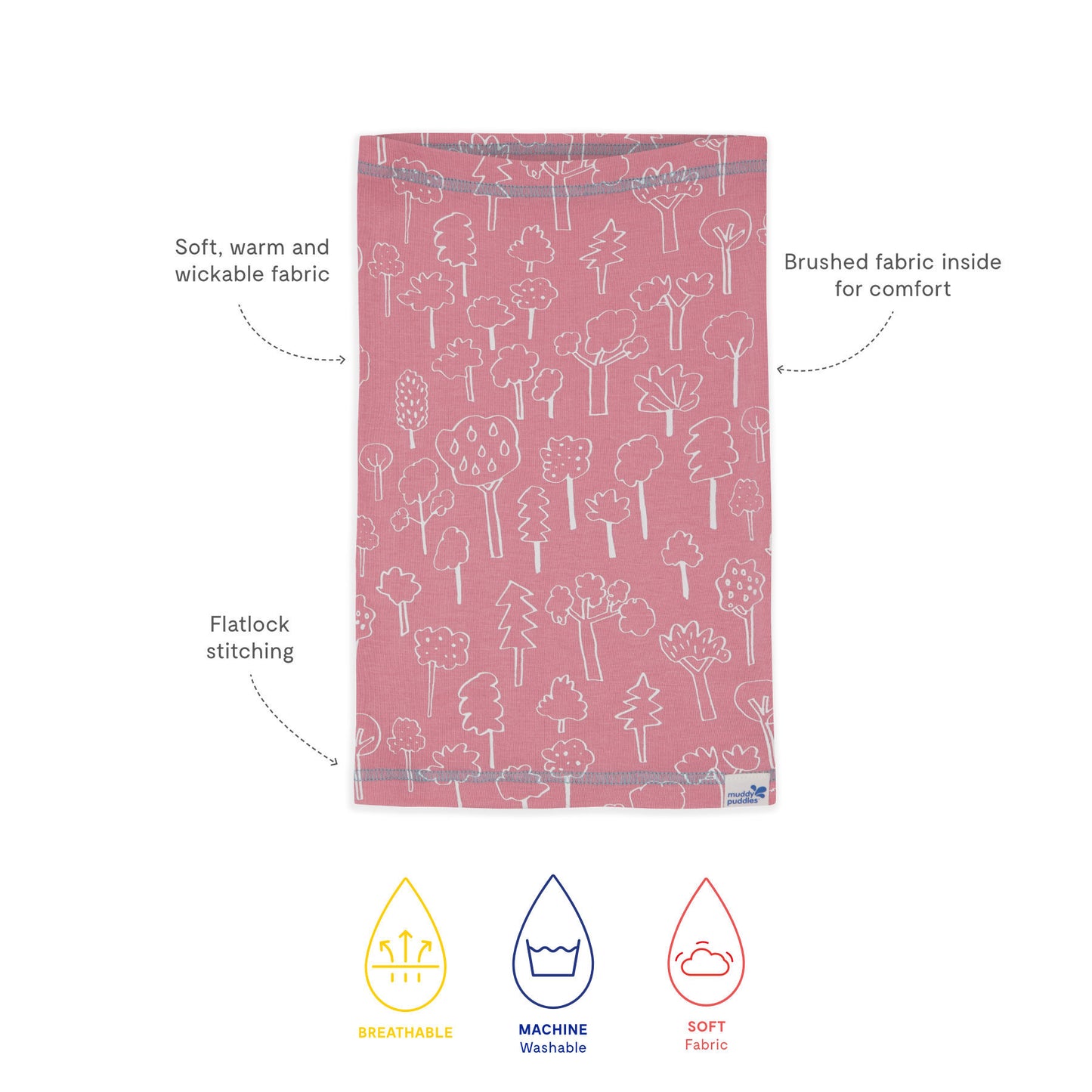 Thermal Snood Pink Forest