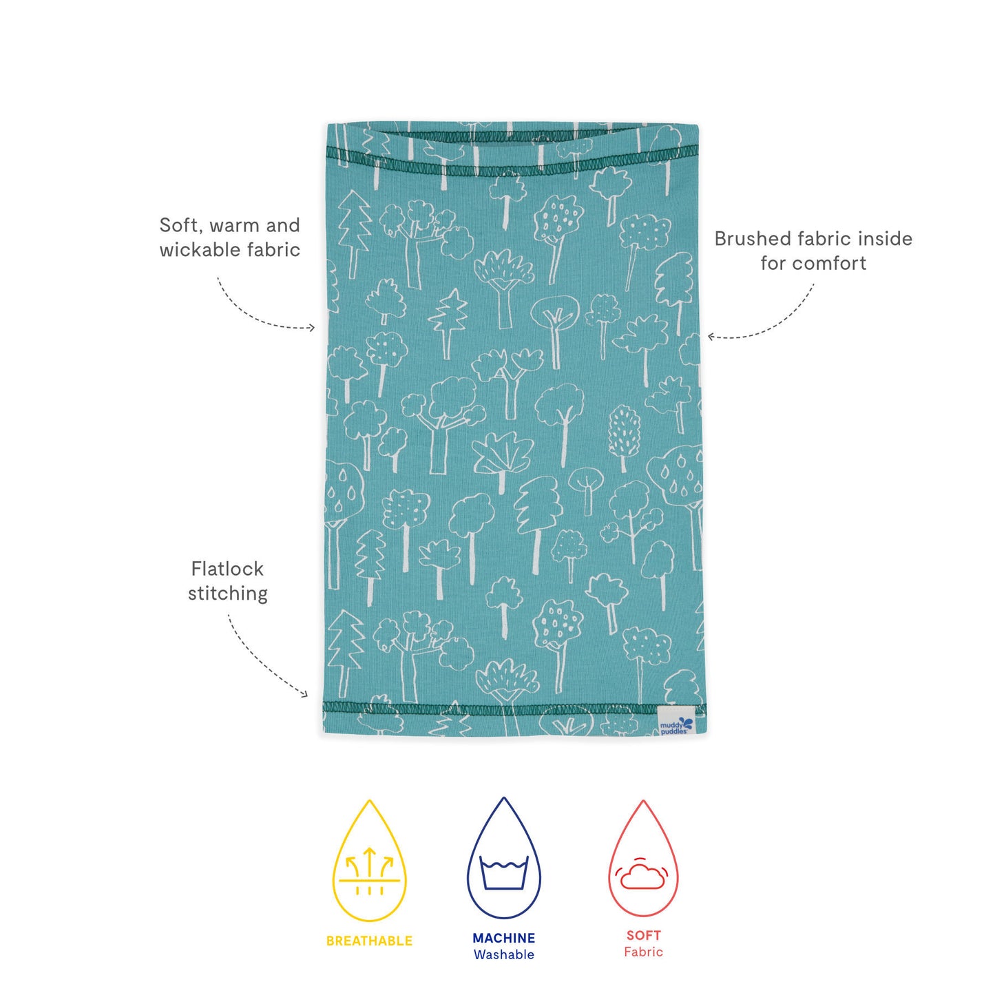 Thermal Snood Turquoise Forest