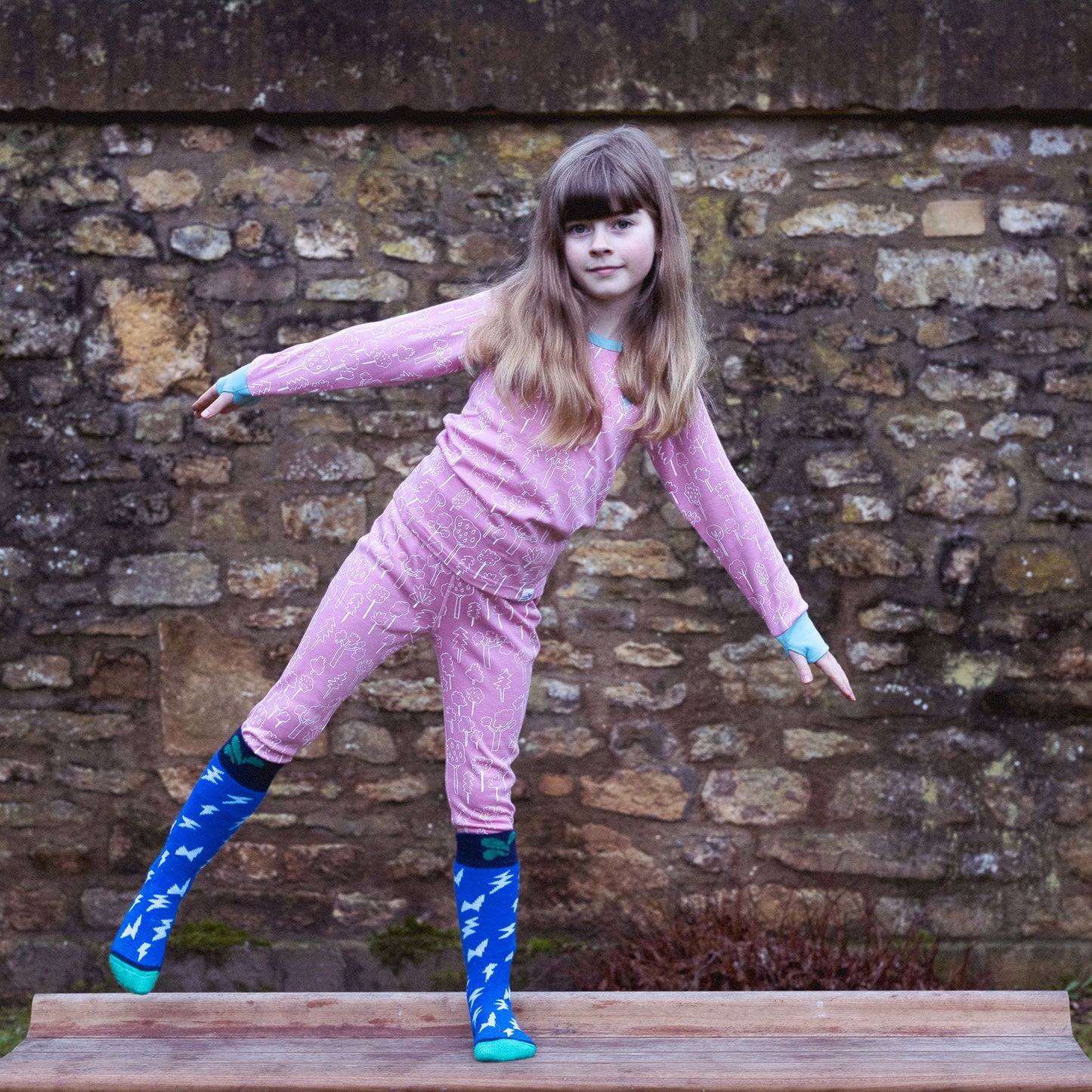 Puddlestomper Welly Socks Blue Lightning