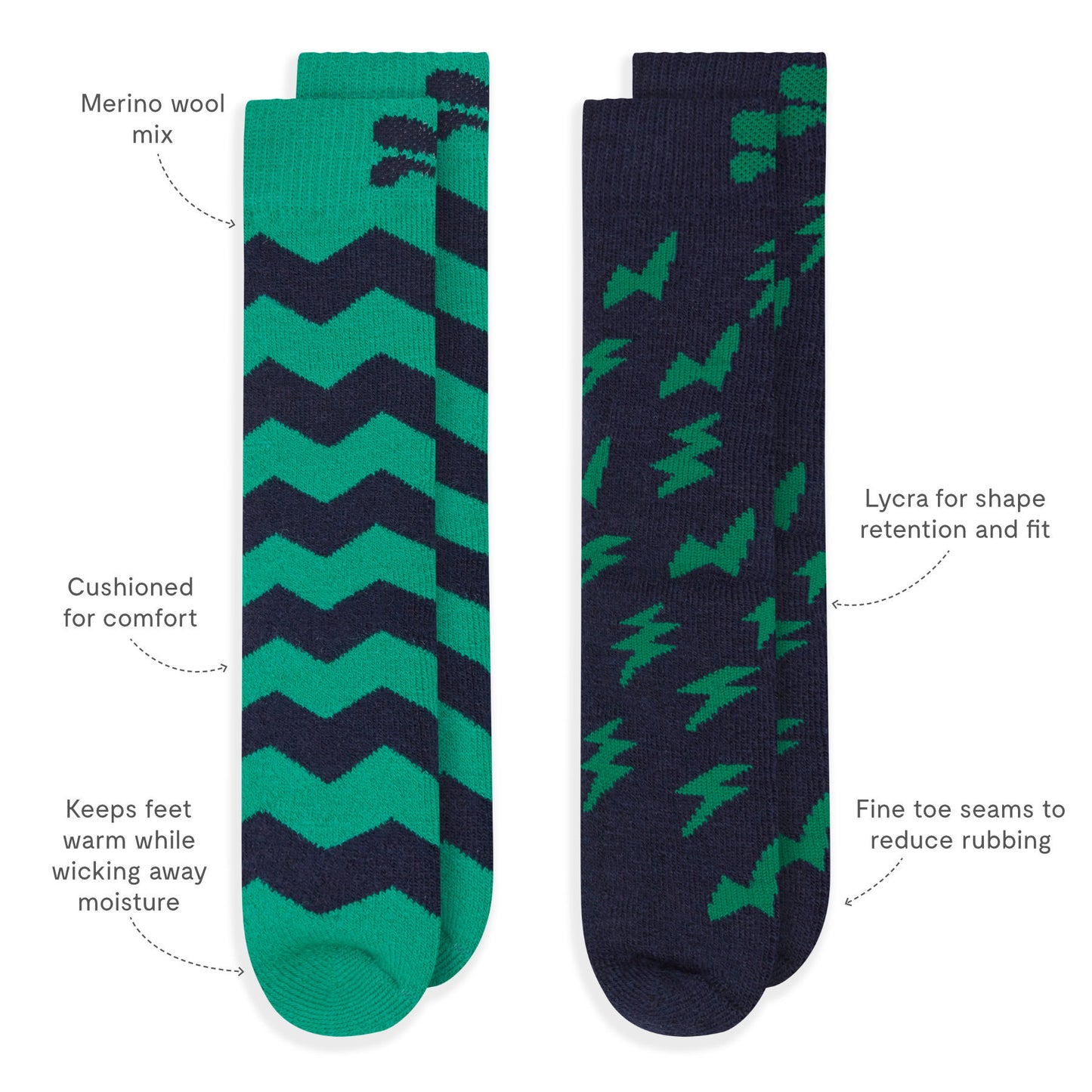 Puddlestomper Twin Pack Socks Green