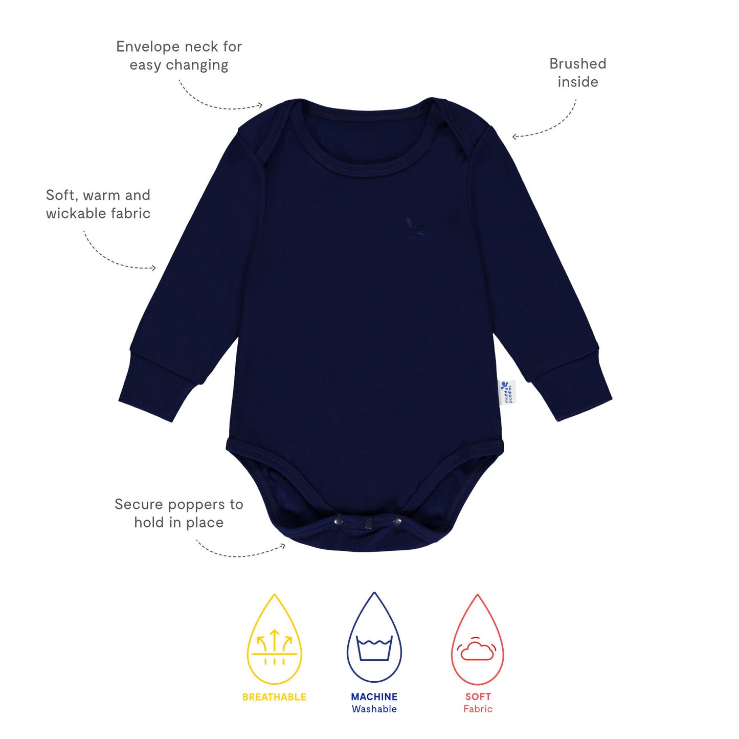 Thermal Baby Grow Navy