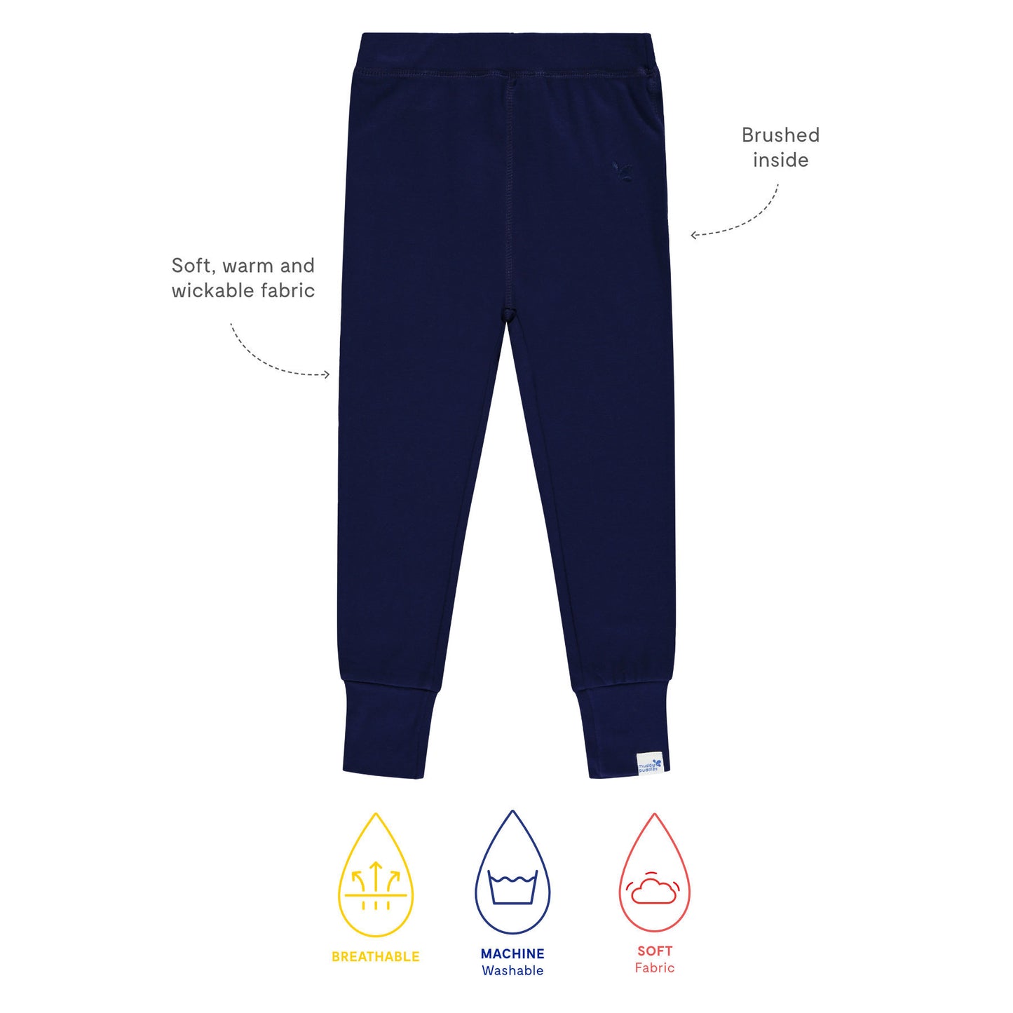 Kids Thermal Leggings Navy