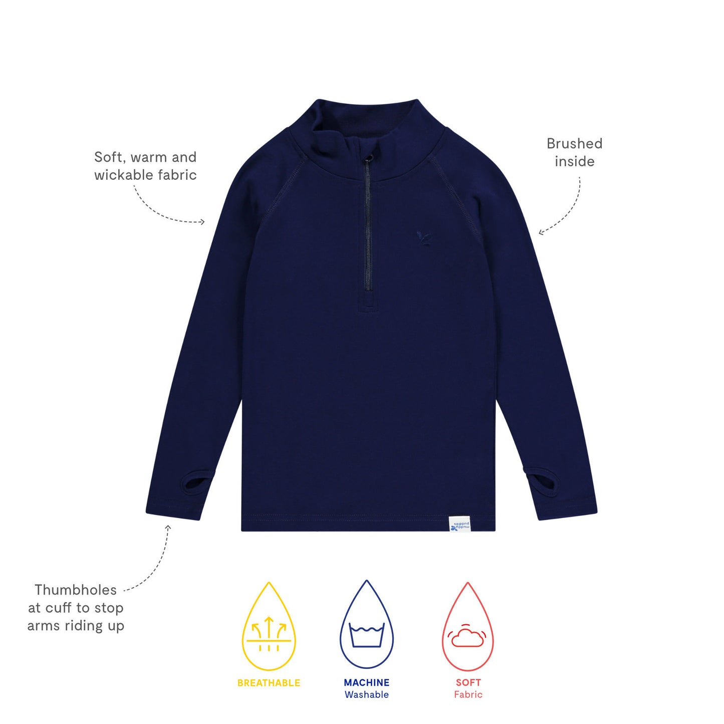 Kids Thermal Top Navy