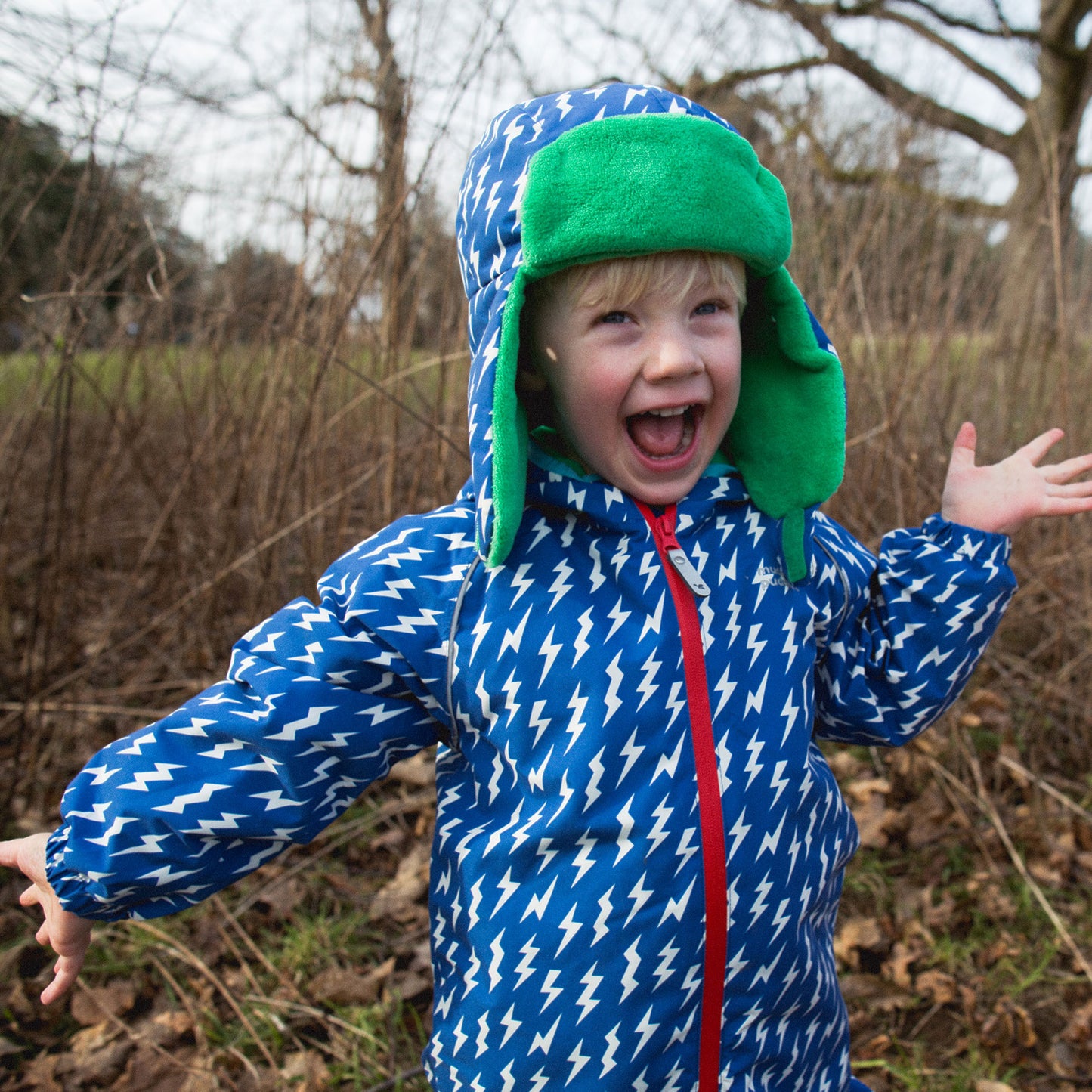 Trapper Hat Blue Lightning