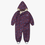 3 in 1 Waterproof Scampsuit Burgundy Animal