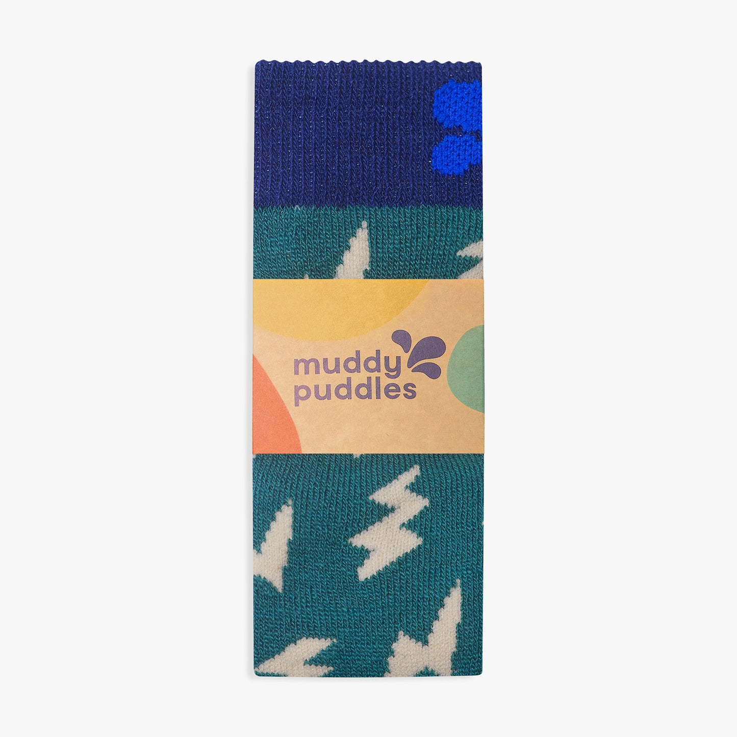 Puddlestomper Welly Socks Green Lightning
