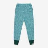 Kids Thermal Leggings Turquoise Forest