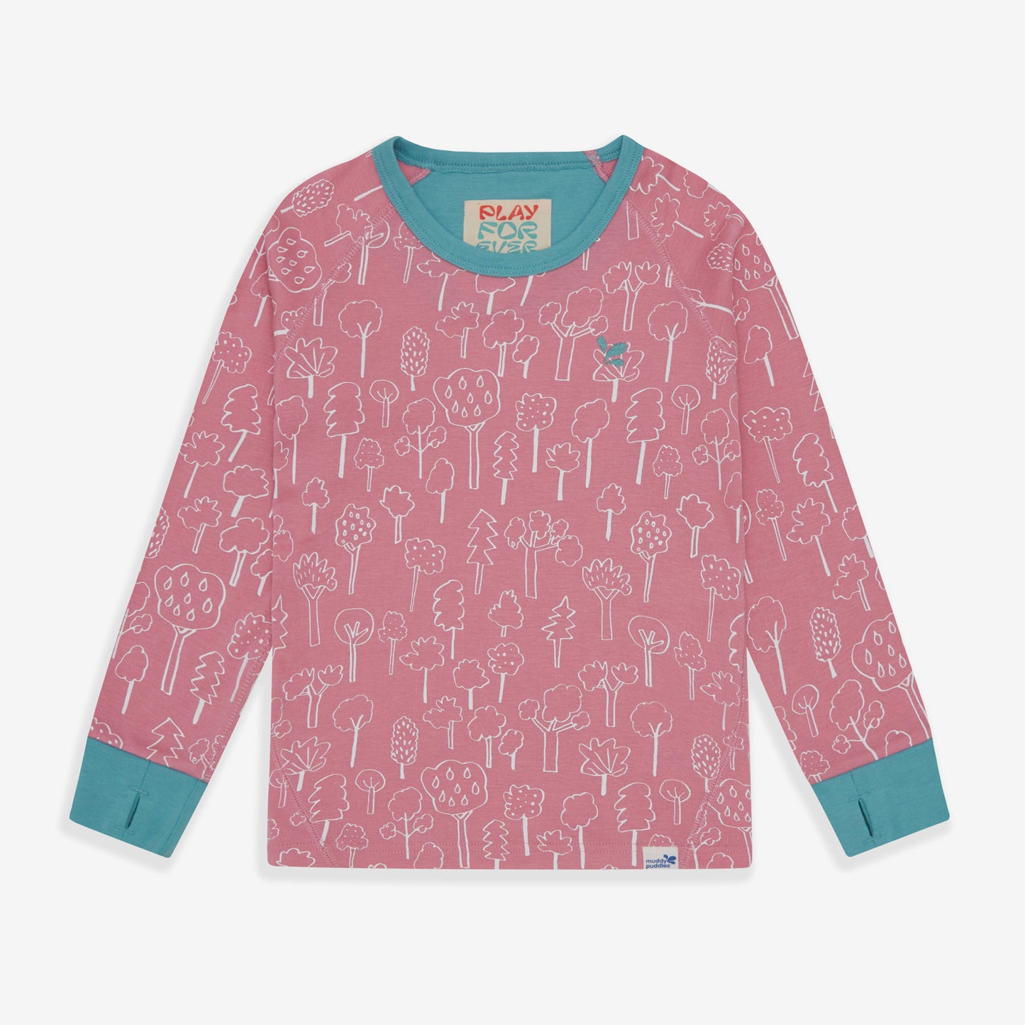 Kids Thermal Top Pink Forest