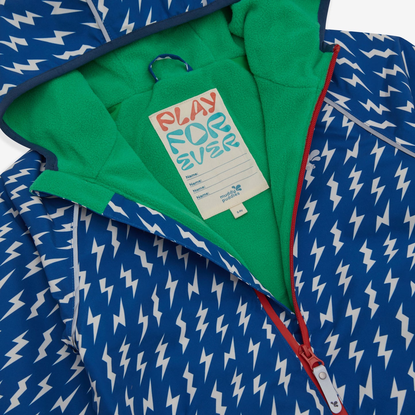 EcoSplash Waterproof Fleece Lined Jacket Blue Lightning