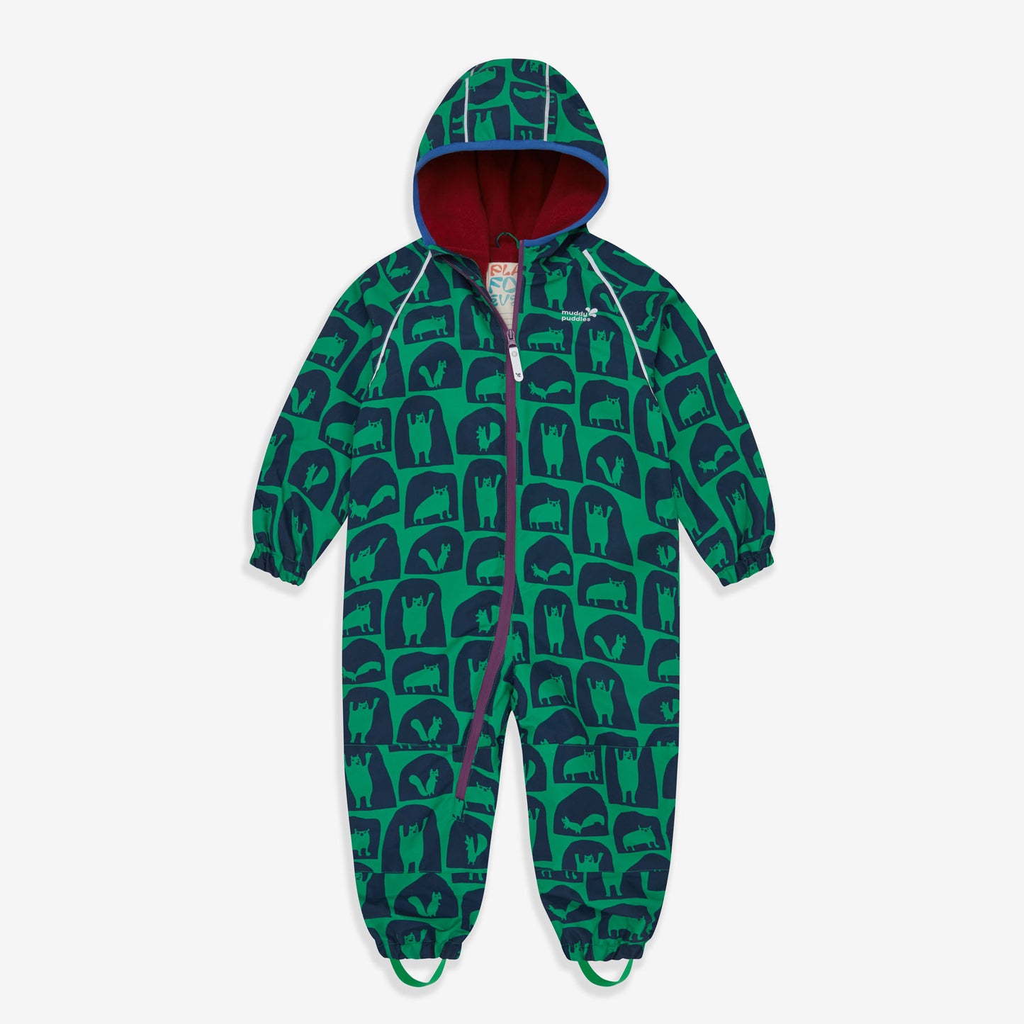 EcoSplash Waterproof Fleece Lined Puddle Suit Green Cave