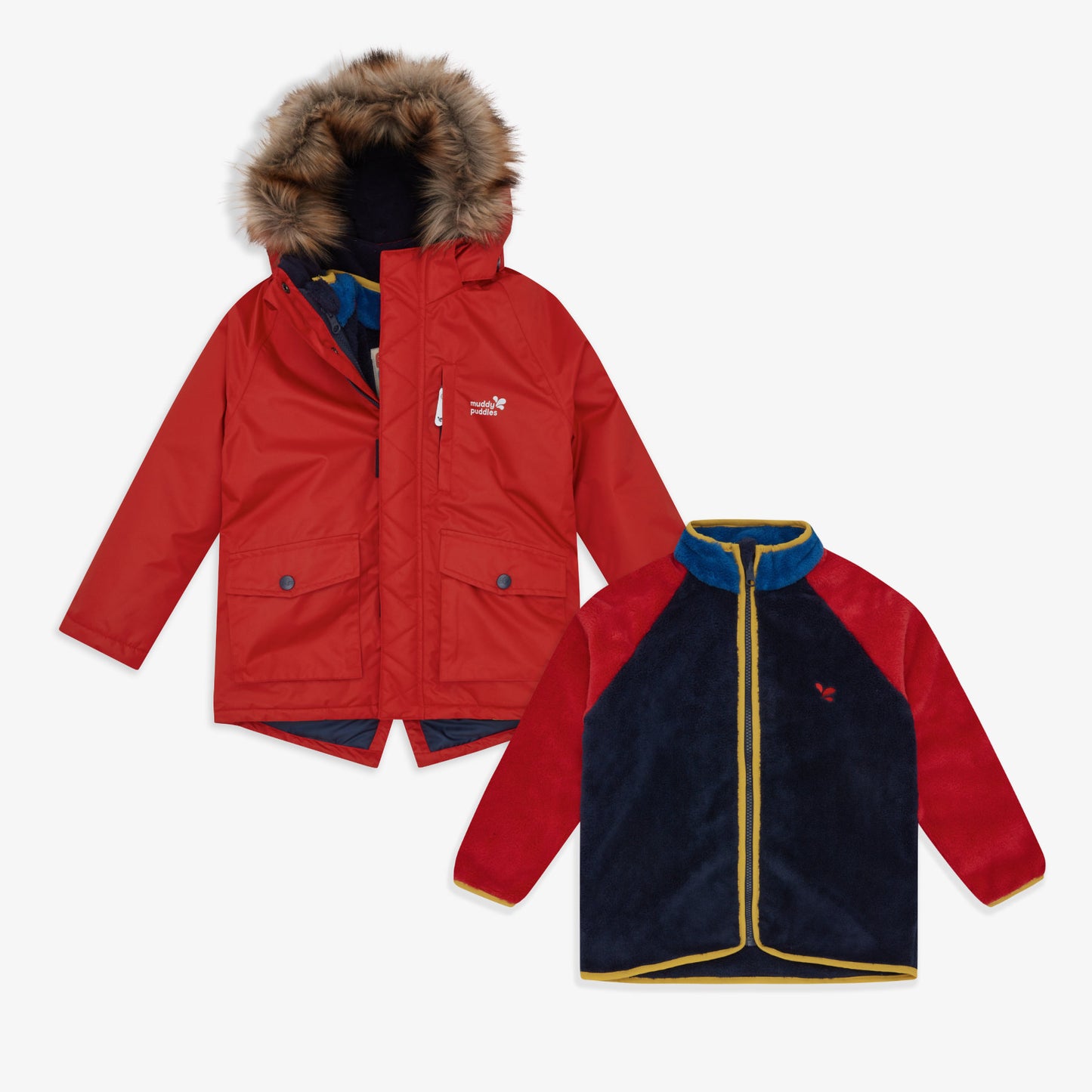3 in 1 Waterproof Parka Red