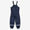 Puddleflex Waterproof Fleece Lined Dungarees Navy on a white background, showing the front of the dungarees in full view.