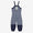 Puddleflex Waterproof Fleece Lined Dungarees Navy featuring a blue and white chevron pattern, great for keeping children warm and dry.