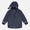 Navy Rainy Day Waterproof Jacket. Waterproof jacket with hood, zip, buttons and reflective strips on the arms