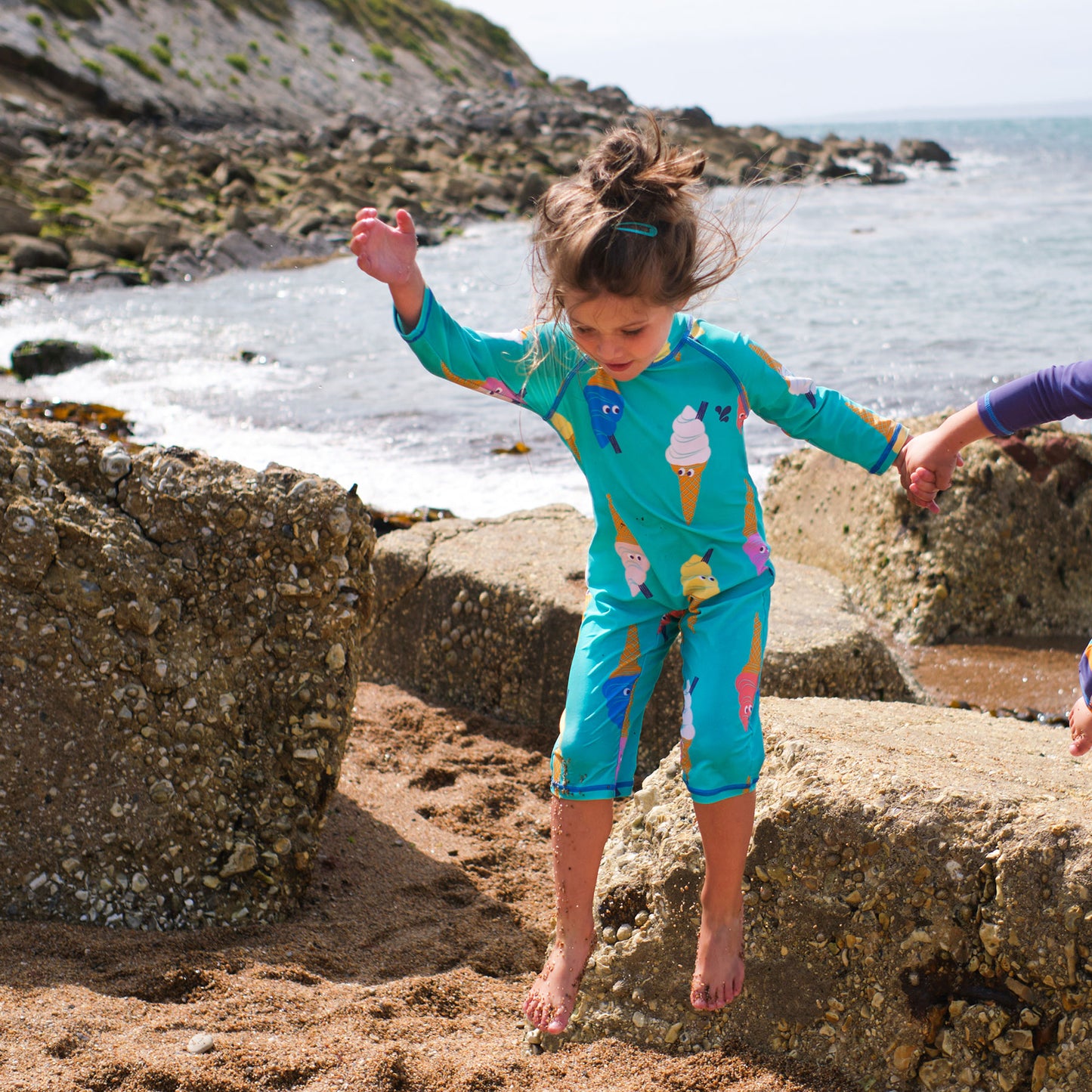 UV Protective Surf Suit Green Ice Cream