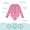 UV Protective Long Sleeve Swimsuit Pink Starfish. A pink swimsuit with long sleeves and a starfish pattern. It has a zip at the front.