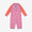 UV Protective Surf Suit Pink Starfish featuring a starfish pattern on a pink and orange swimsuit with long sleeves.