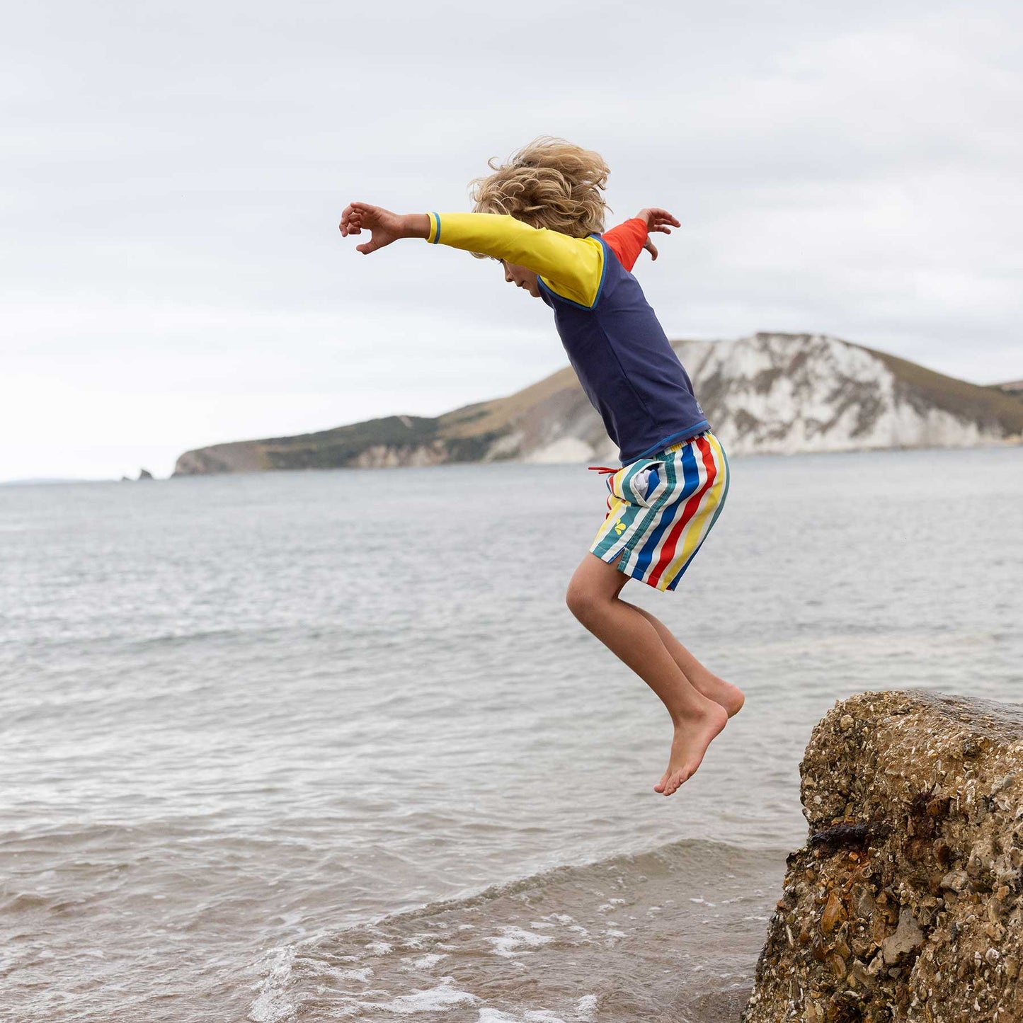 UV Protective Rash Vest Navy Colourblock