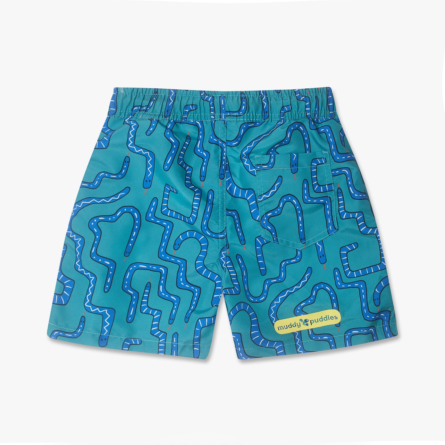 UV Protective Swim Shorts Green Snake