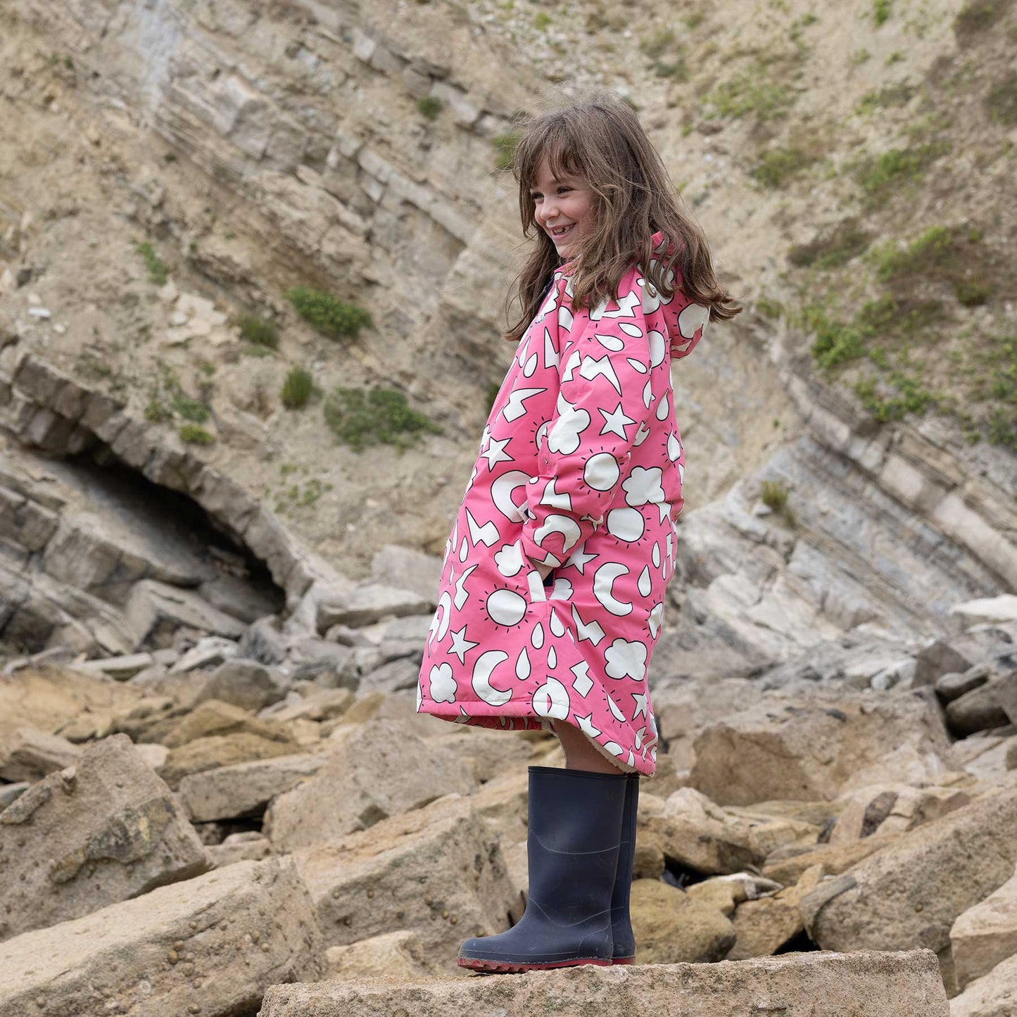 Waterproof Changing Robe Pink Weather