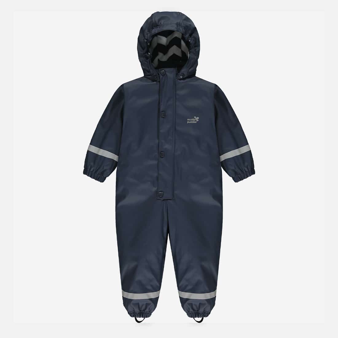 Toddler Waterproof Fleece Lined Puddle Suit Navy
