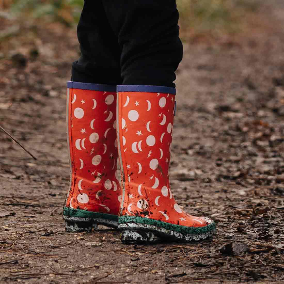 Puddlestomper Wellies Red