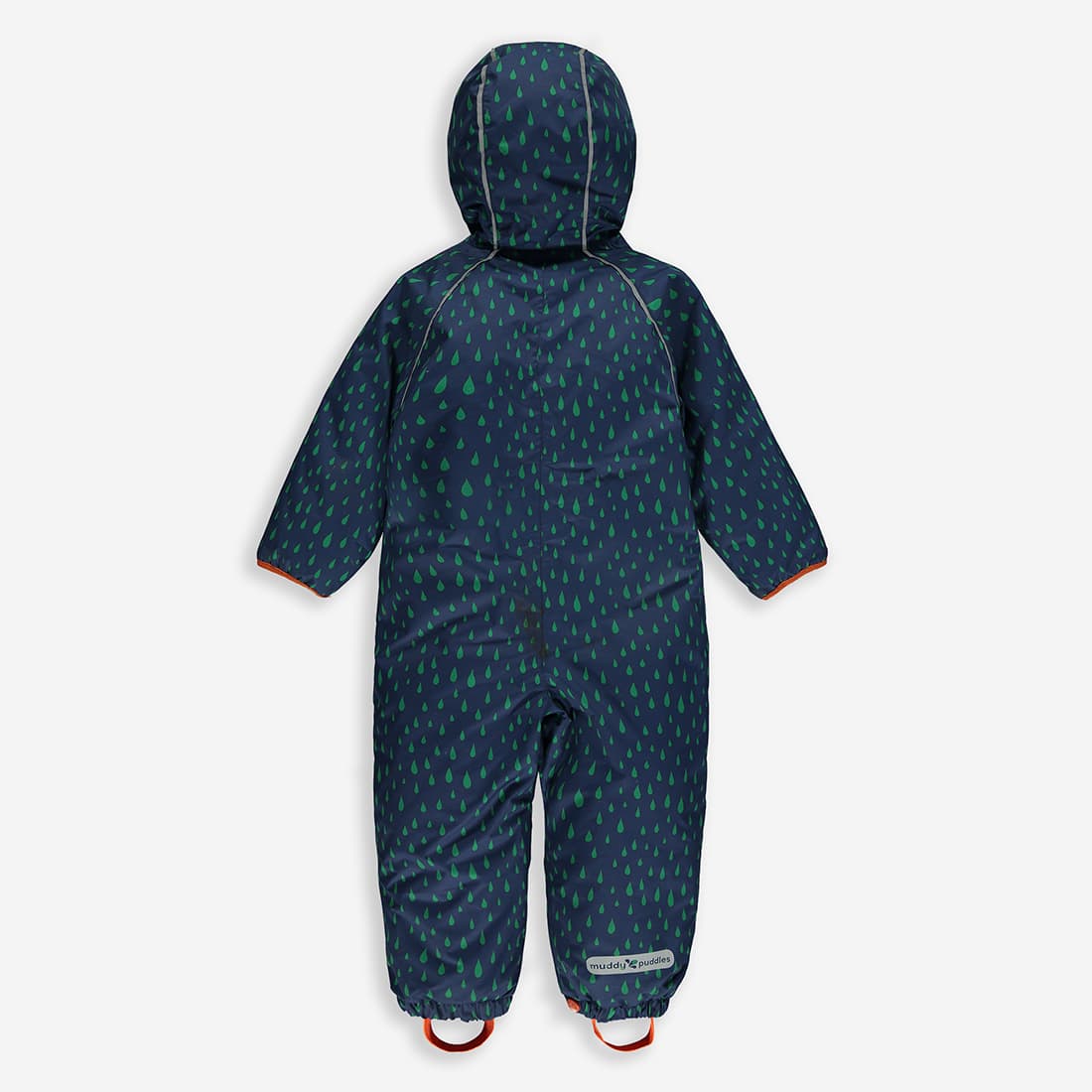 EcoWarm Waterproof Puddle Suit Navy Raindrop