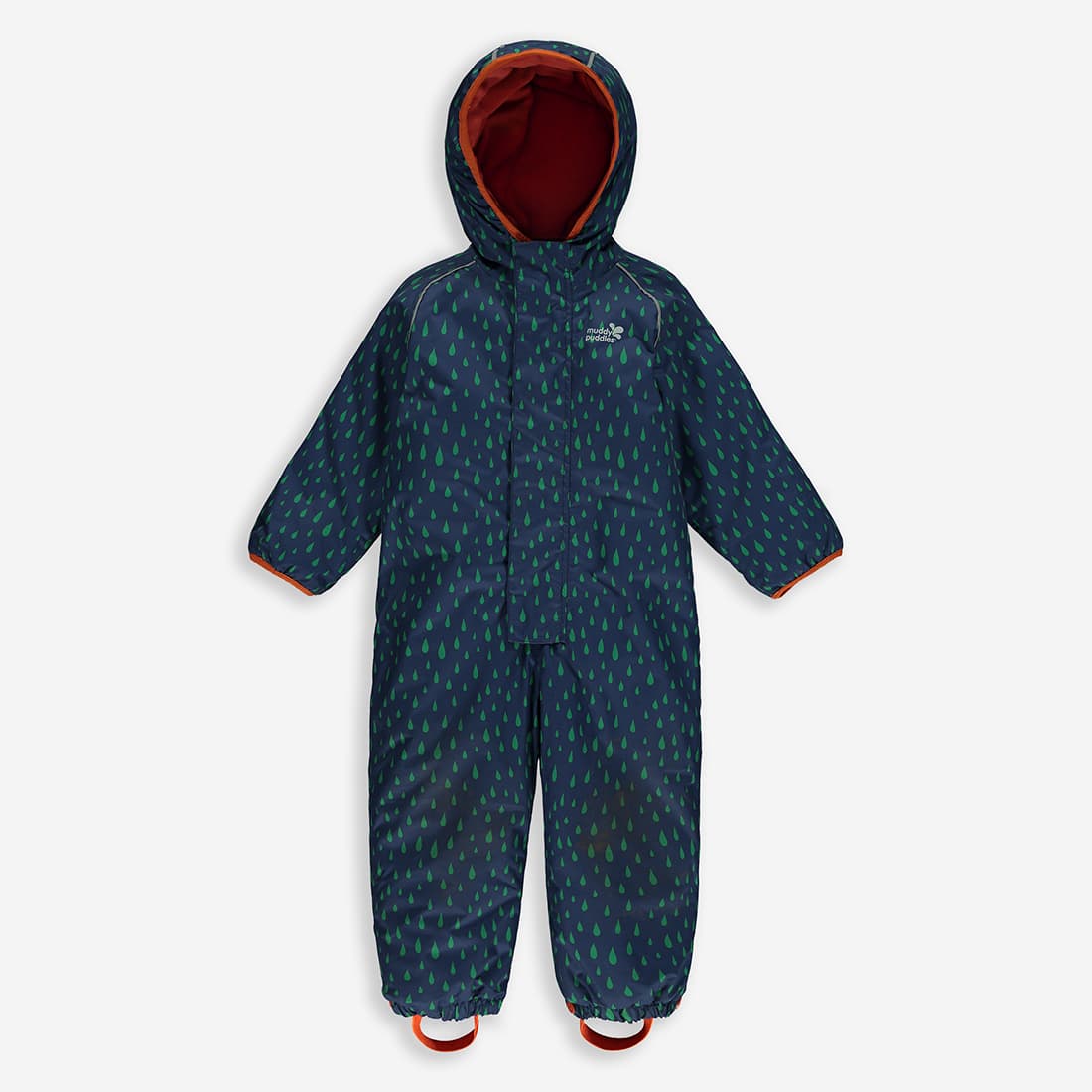 EcoWarm Waterproof Puddle Suit Navy Raindrop