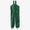 Green Originals Waterproof Dungarees. Shiny, emerald waterproof overalls with adjustable straps and foot stirrups for puddle jumping adventures.