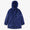 Originals Waterproof Jacket Navy, a blue waterproof jacket with a hood, laid flat on a white background.