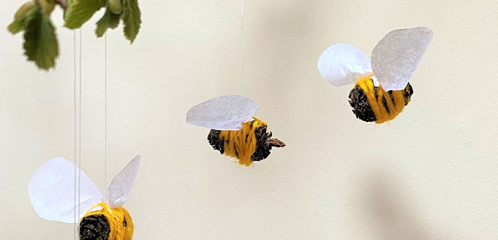 Make an Alder Cone Bee Mobile