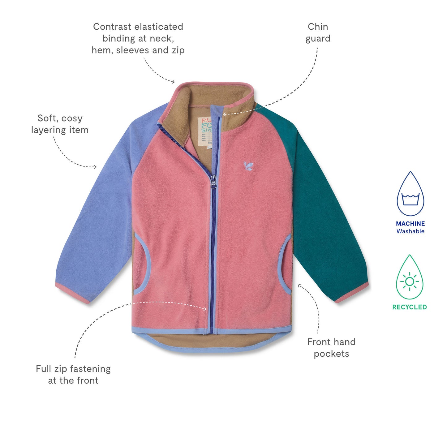 Kids Fleece Jacket Pink