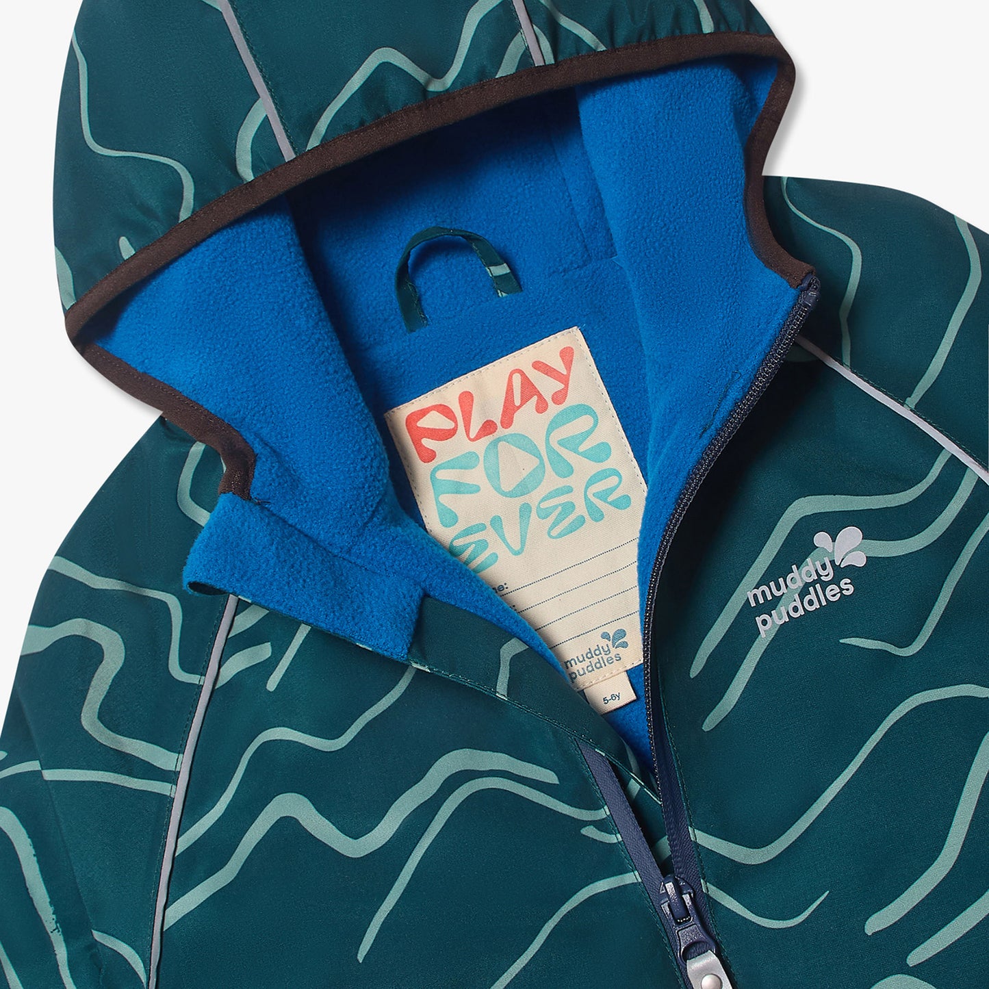 EcoSplash Fleece Lined Waterproof Jacket Dark Green