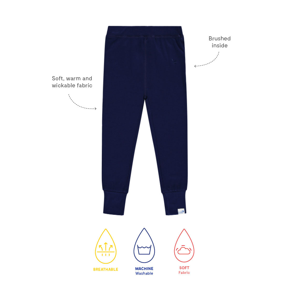 Kids Thermal Leggings Navy