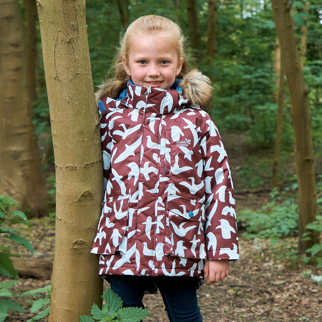 3 in 1 Waterproof Parka Jacket Burgundy - Muddy Puddles Kids ...