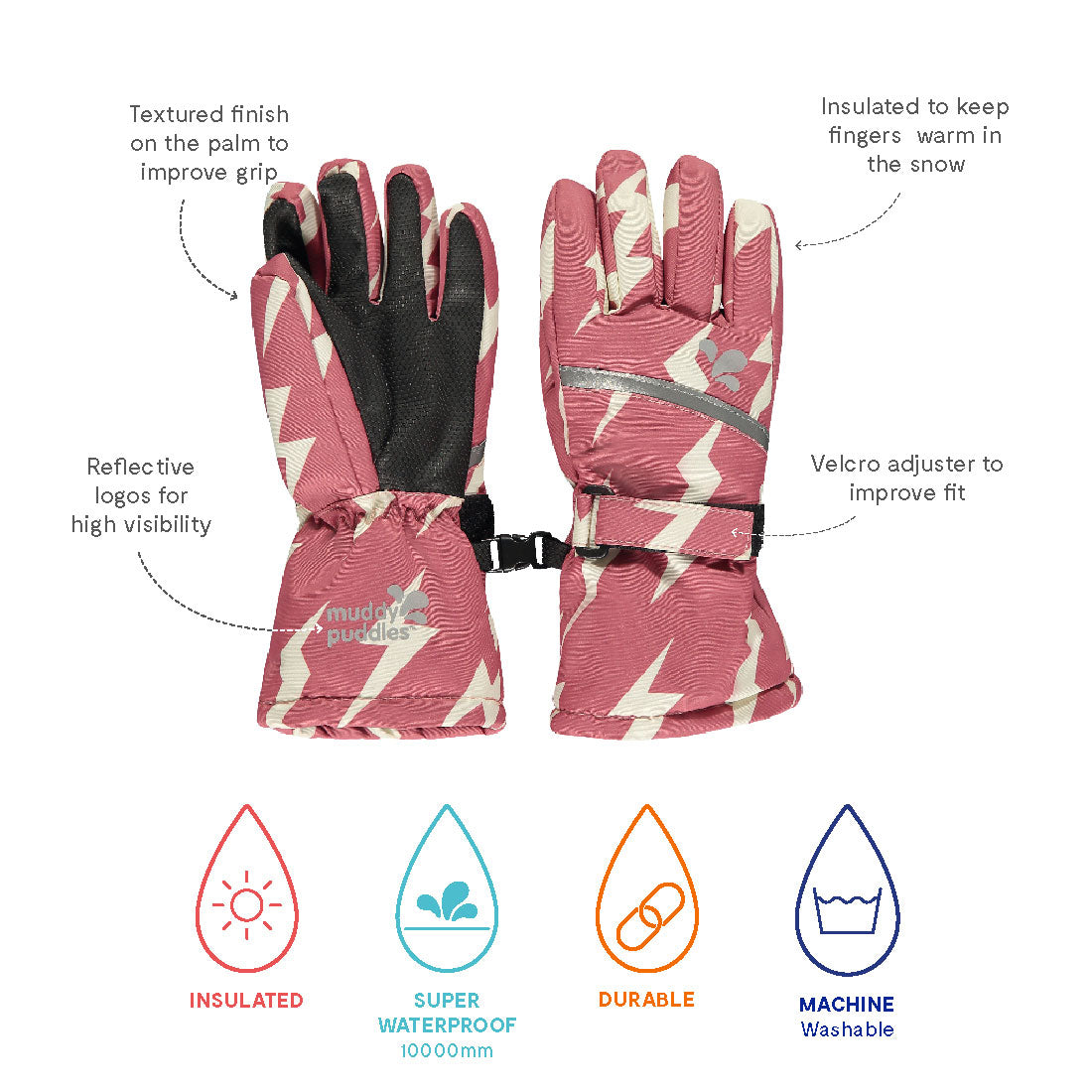 Arctic Ski Gloves Pink