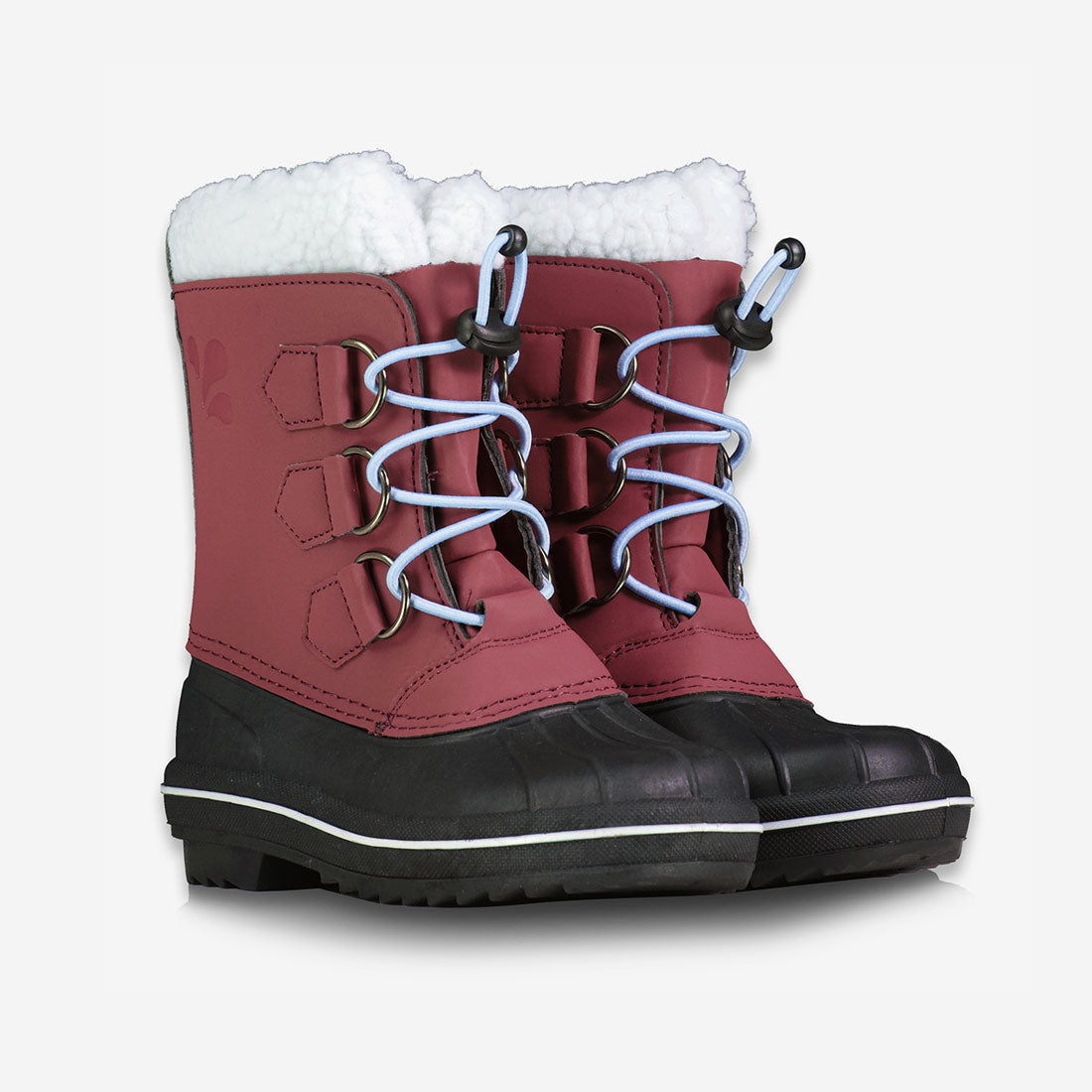 Snow Boots Burgundy Kids Muddy Puddles