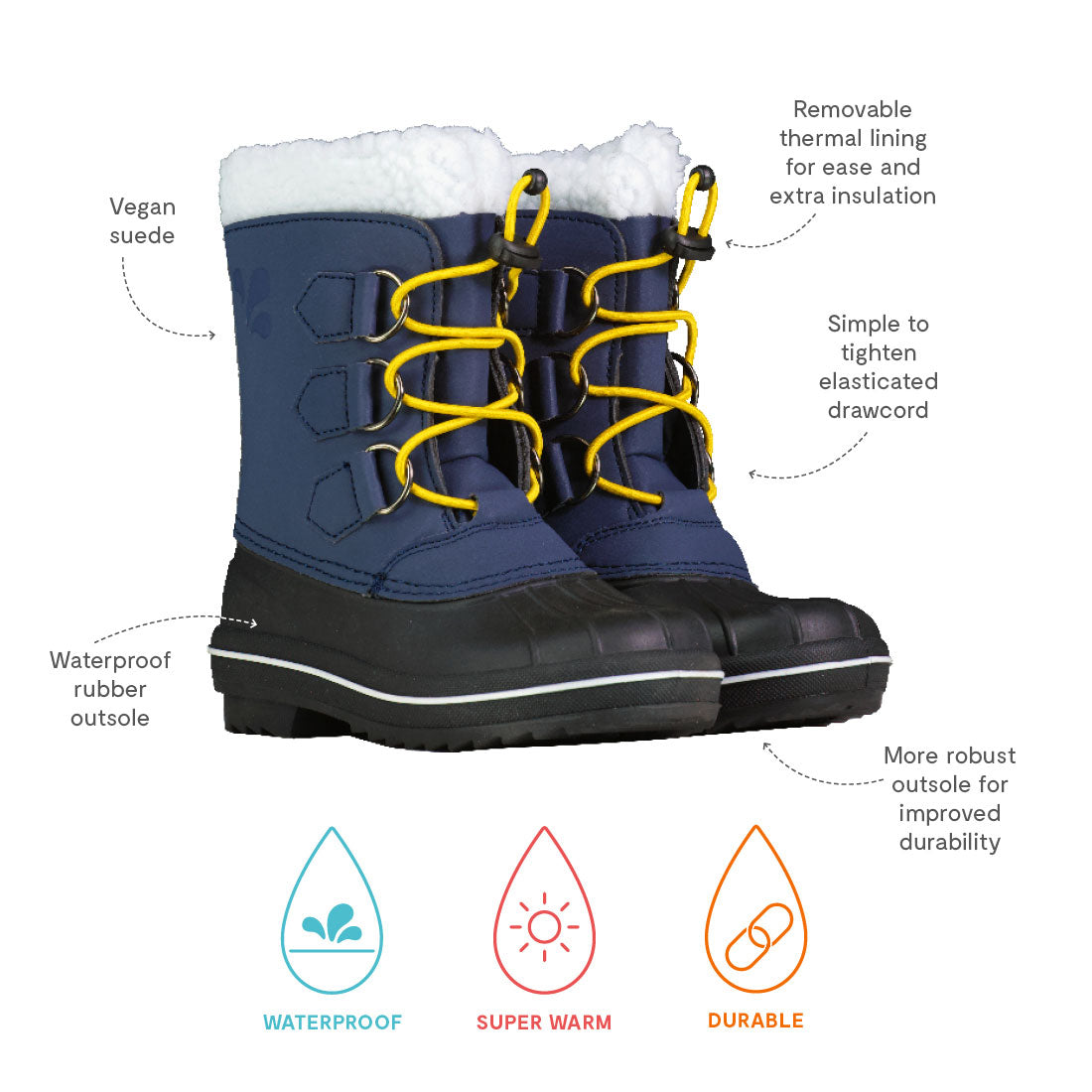 Navy blue clearance snow boots