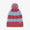 Striped Cable Bobble Hat Pink